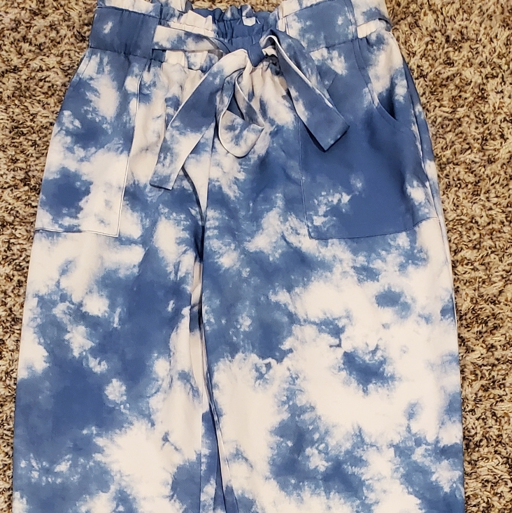 Joe B. Sky tie dye knot waist pants